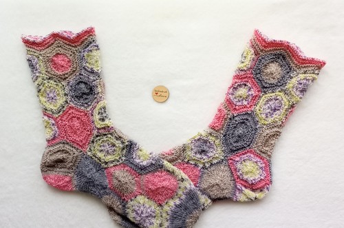 Sechseck socken wollsocken - sechseck,