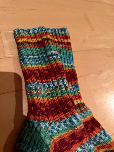 Handgestrickte socken paar - handgestrickte,